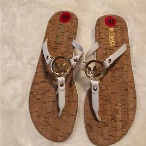 Michael Kors- White Sandals Size 10